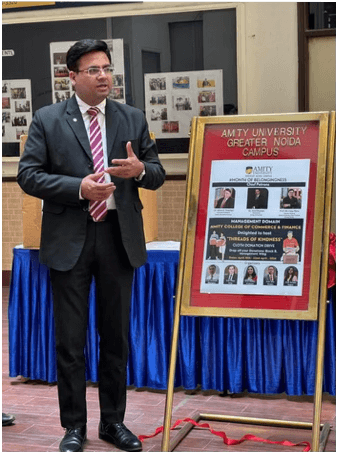 Dr Ajay Rana during a high-stakes institutional review