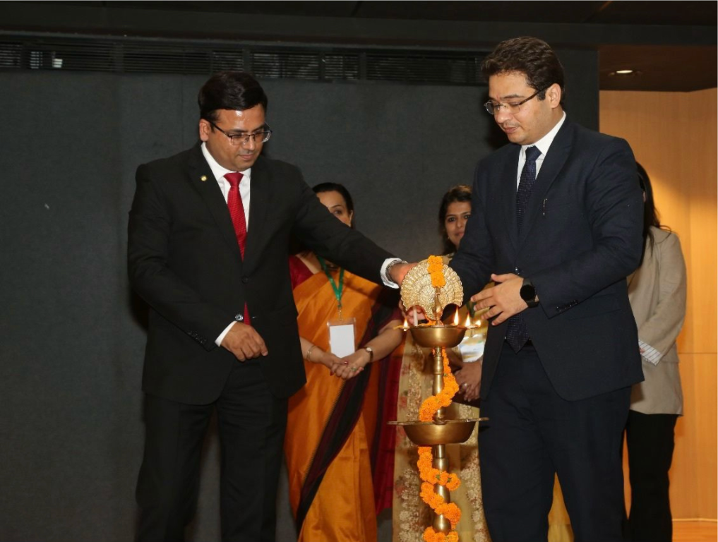 Dr Ajay Rana at a lamp lighting inauguration ceremony